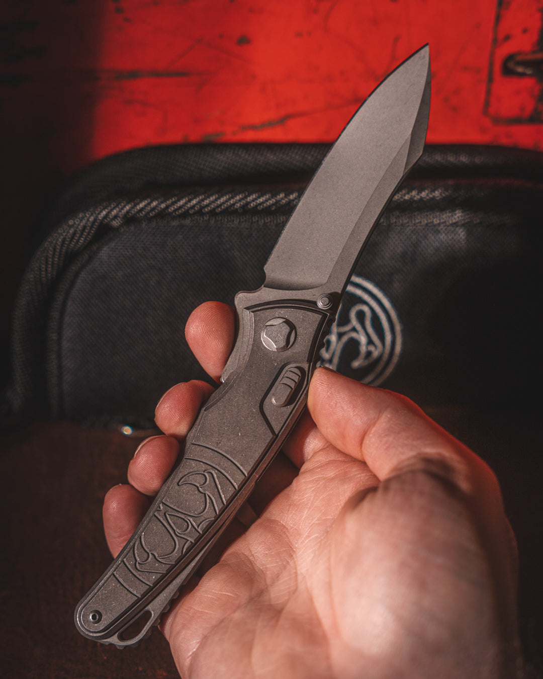 Hawk Knives-Hawk Knives Talon - Titanium - Tumbled M390 Blade-2-Urban Cutlery