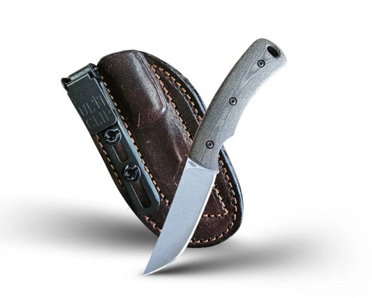 Three Rivers Mfg. (TRM) TAGALONG - MICARTA OD GREEN 3D CONTOURED SMOOTH Handles - Magnacut Blade
