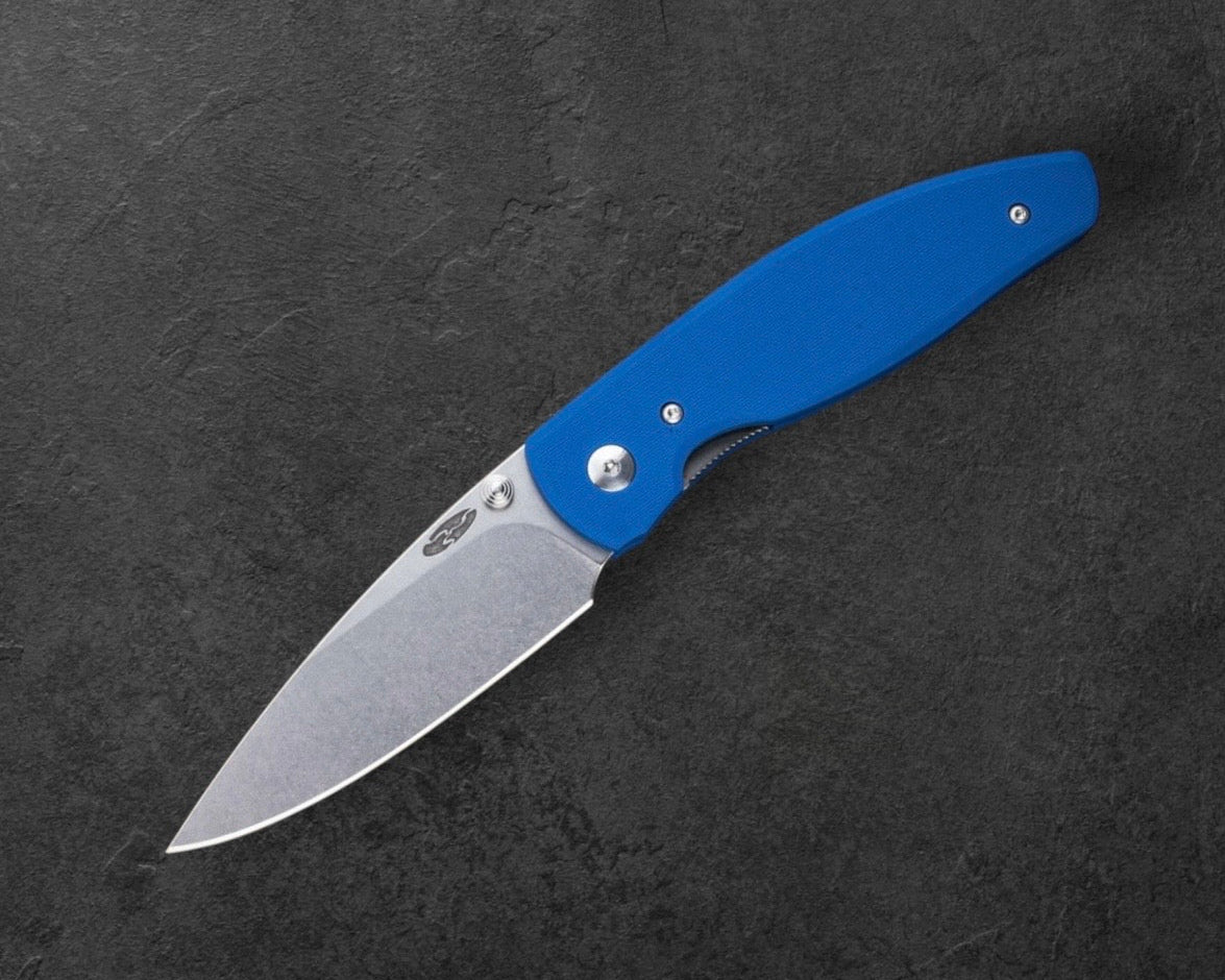 Three Rivers Mfg. (TRM) Atom - ROYAL BLUE G10 FLAT Handles - MAGNACUT Blade