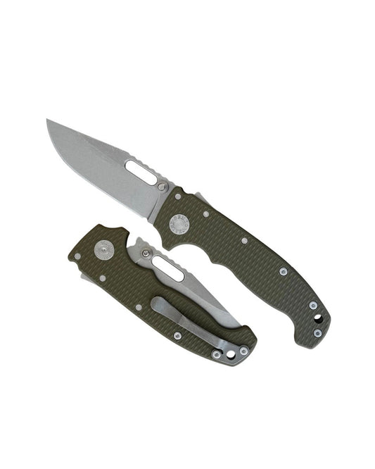 Demko Knives USA MGAD20 - OD Green G10 Handles - 3V Clip Point Blade