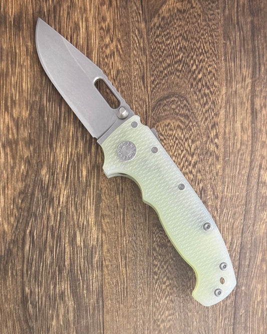 Demko Knives USA MGAD20 - Natural G10 Handles - 3V Clip Point Blade