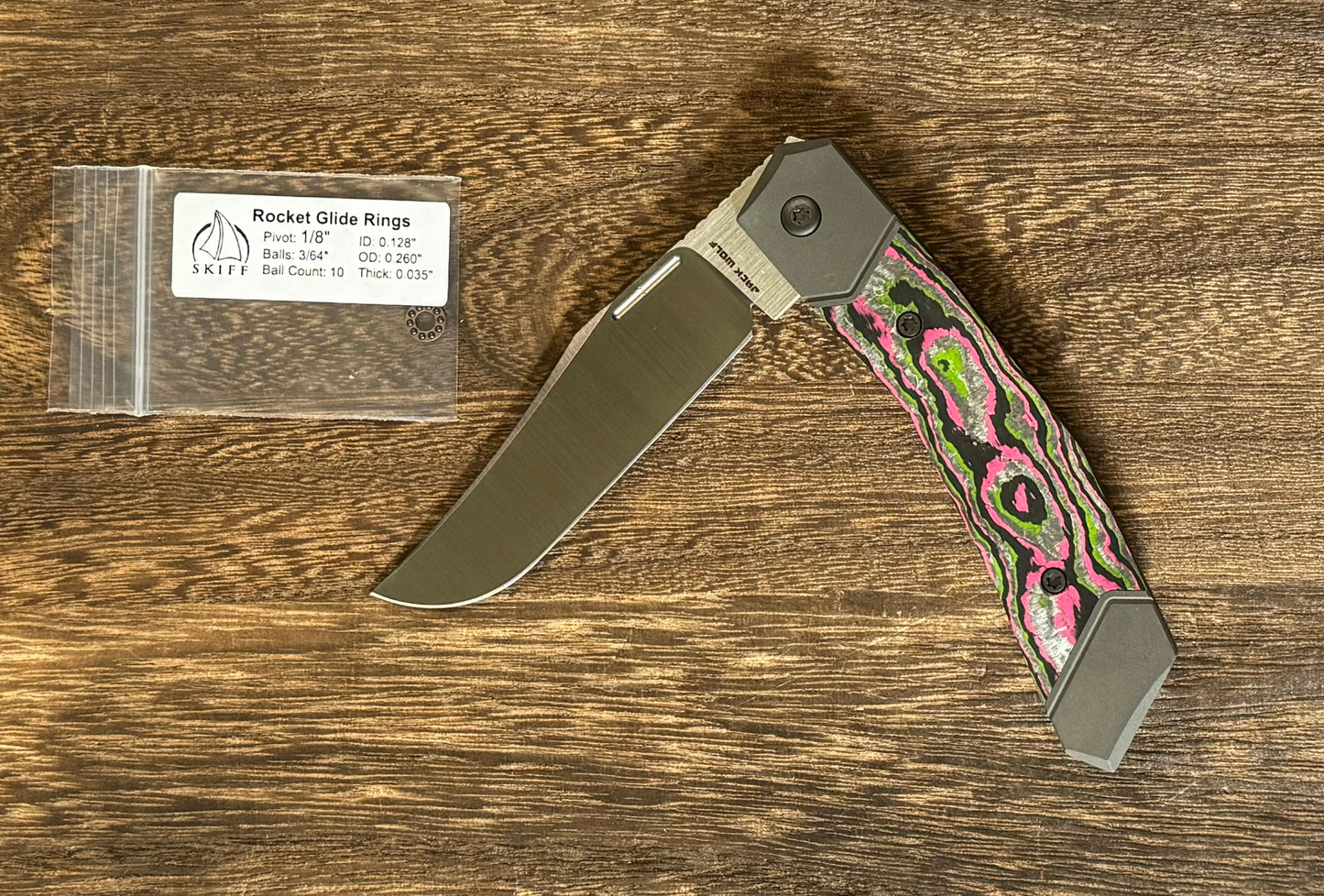 Jack Wolf Knives - BIONIC JACK - CAMOCARBON WATERMELON SUGAR Urban Cutlery & Lifestyle Shoppe