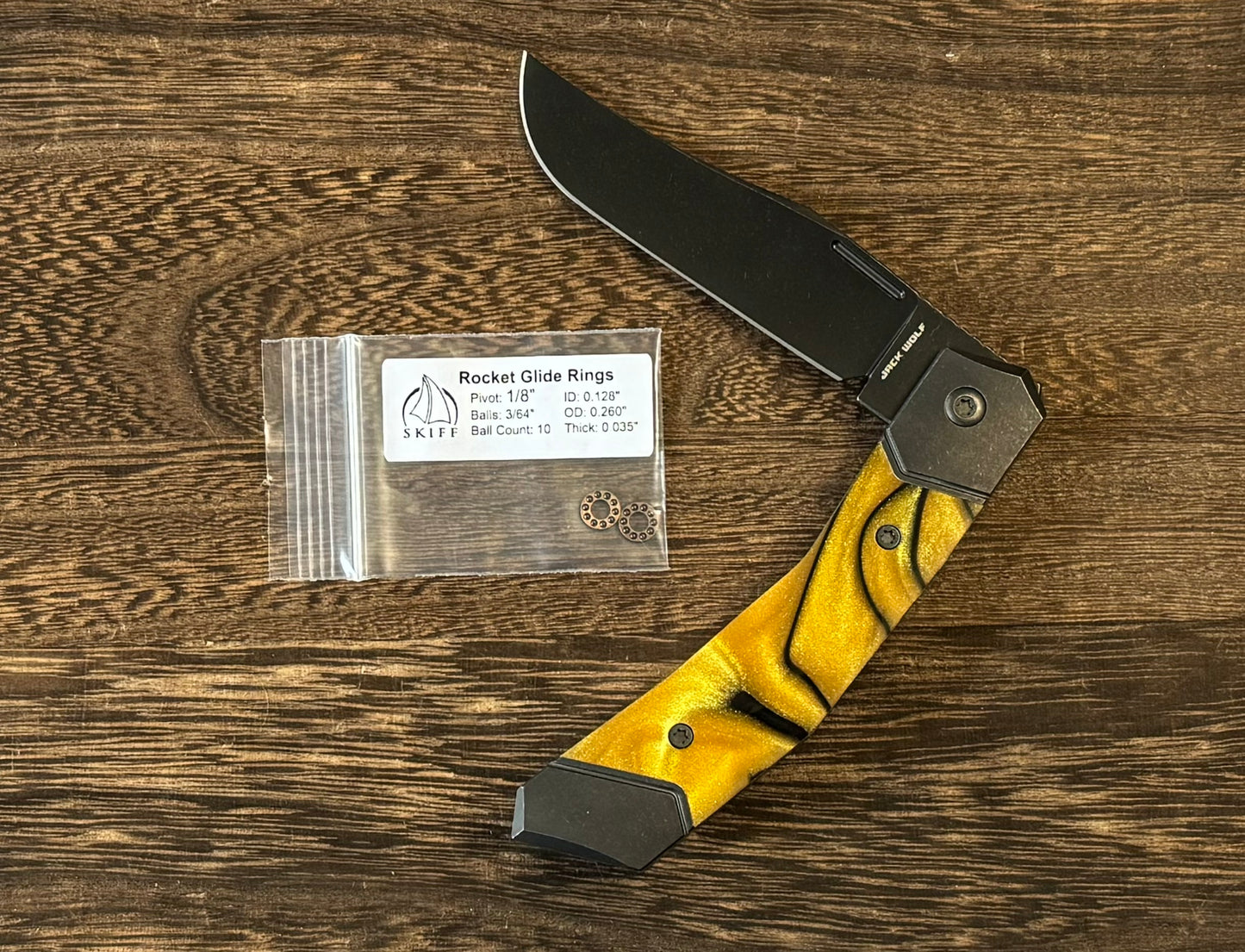 Jack Wolf Knives - BIONIC JACK - KIRINITE LIQUID GOLD Urban Cutlery & Lifestyle Shoppe