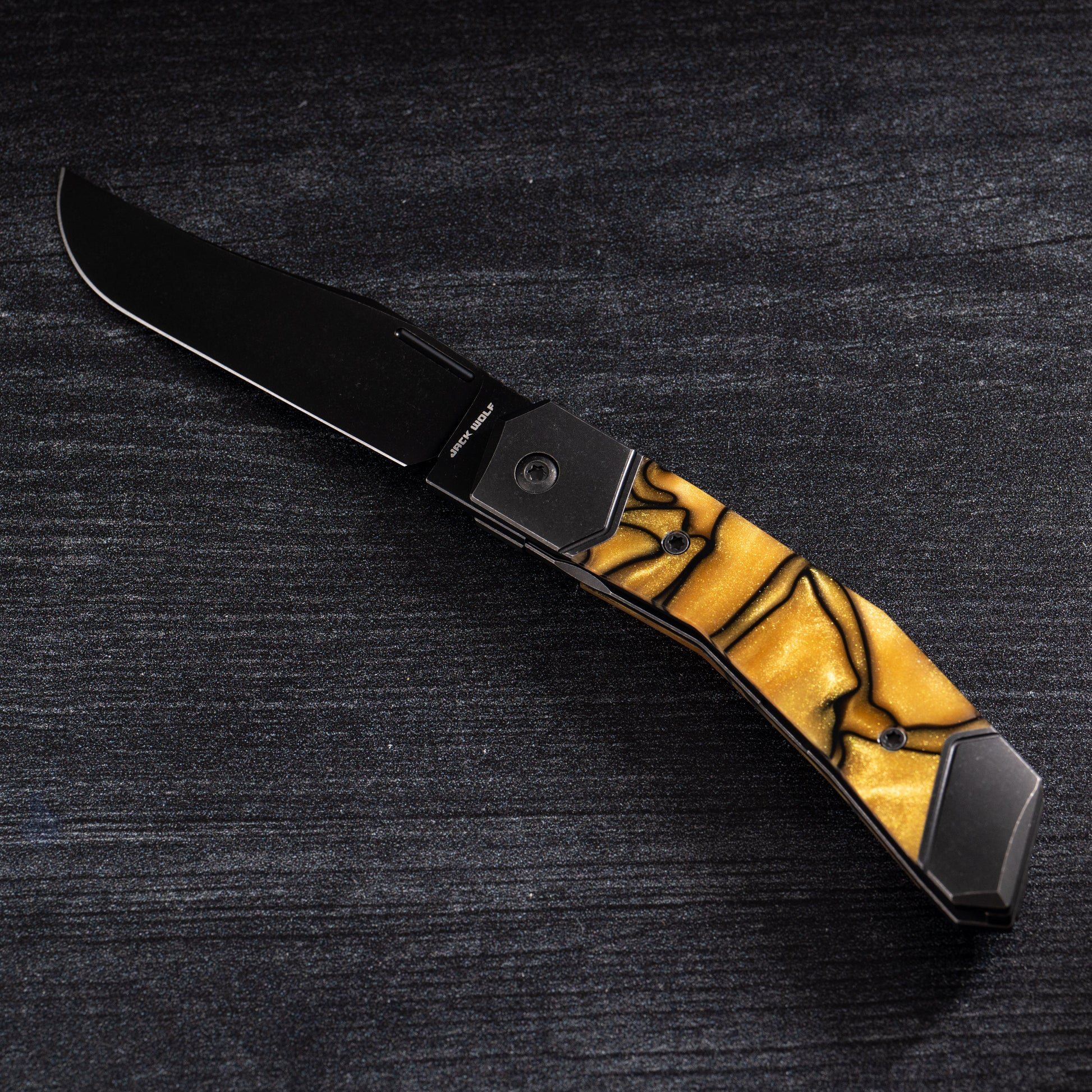 Jack Wolf Knives - BIONIC JACK - KIRINITE LIQUID GOLD Urban Cutlery & Lifestyle Shoppe