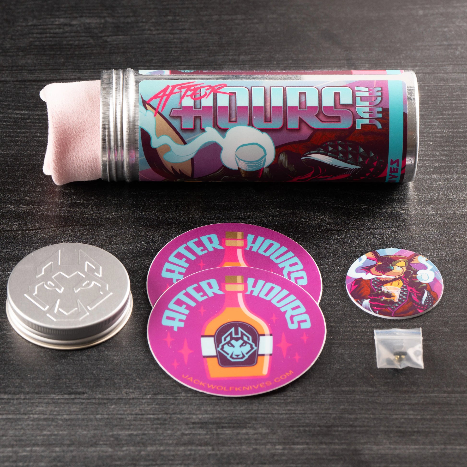 Jack Wolf Knives-Jack Wolf Knives - AFTER HOURS JACK - BLUE LINEN MICARTA STONEWASH - w/ FREE Skiff Bearings-10-Urban Cutlery