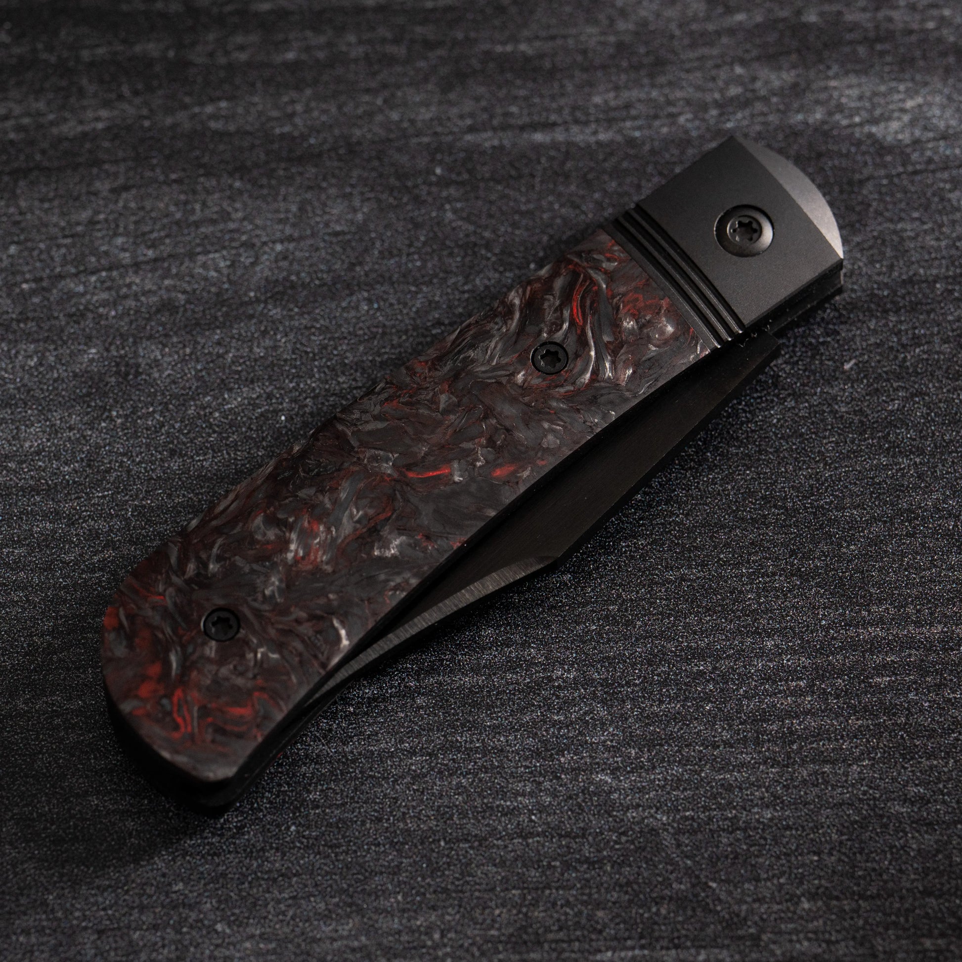 Jack Wolf Knives-Jack Wolf Knives - BENNY'S CLIP - FAT CARBON DARK MATTER RED DLC-4-Urban Cutlery