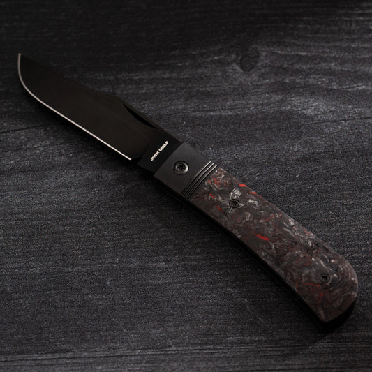 Jack Wolf Knives-Jack Wolf Knives - BENNY'S CLIP - FAT CARBON DARK MATTER RED DLC-Urban Cutlery