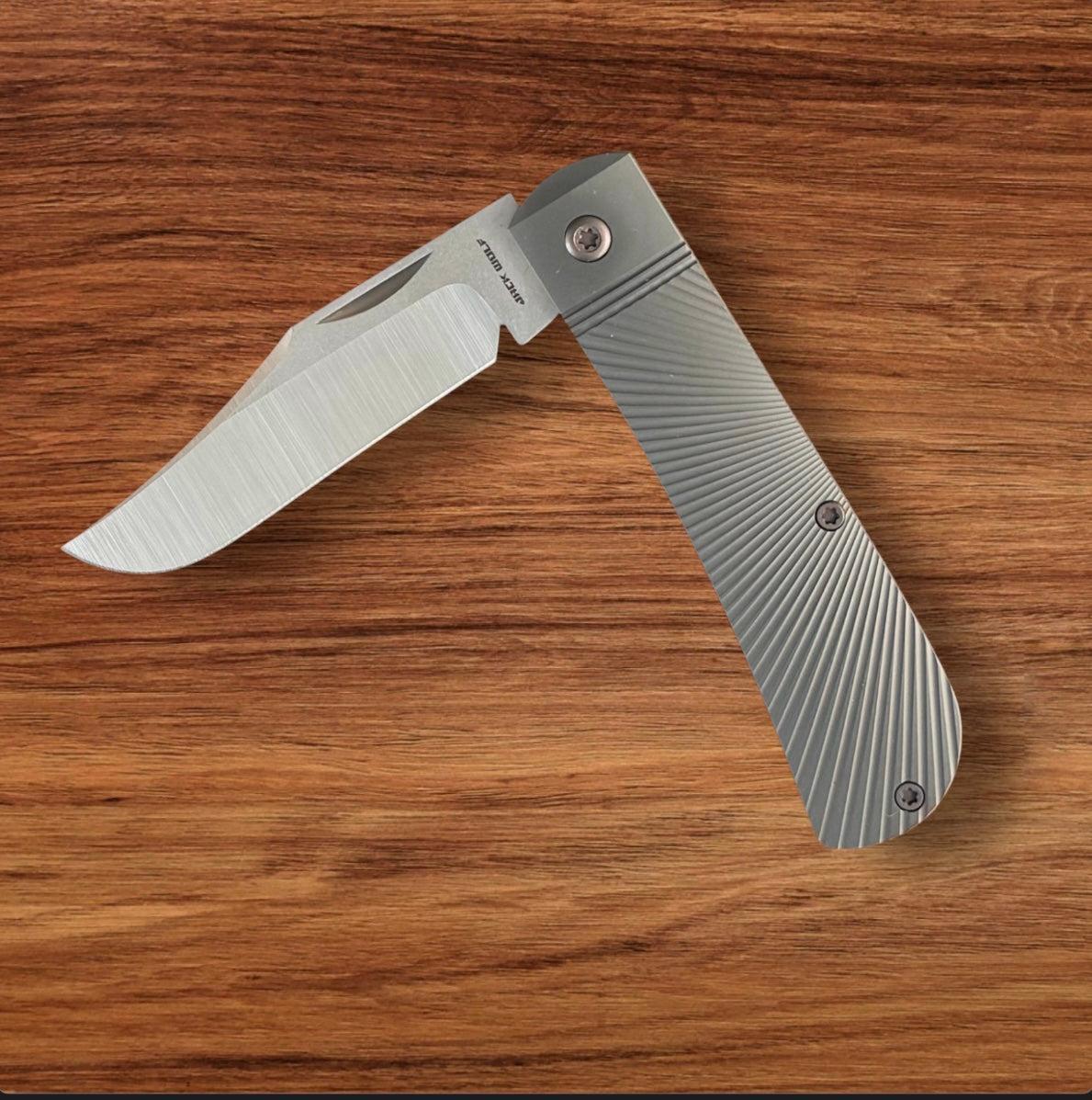 Jack Wolf Knives-Jack Wolf Knives - BENNY'S CLIP - TITANIUM STARBURST - w/ FREE Tumbler-3-Urban Cutlery