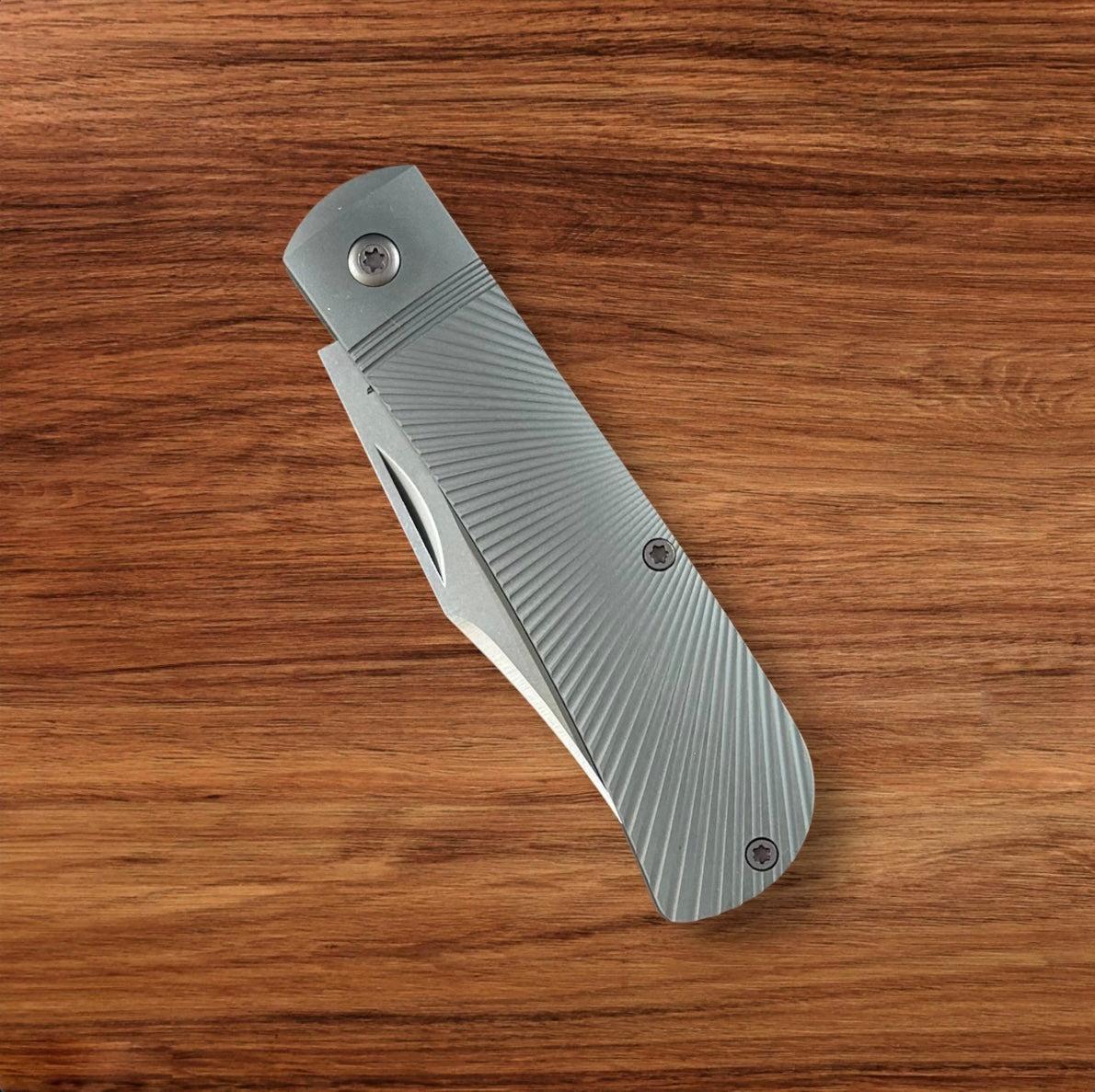 Jack Wolf Knives-Jack Wolf Knives - BENNY'S CLIP - TITANIUM STARBURST - w/ FREE Tumbler-5-Urban Cutlery