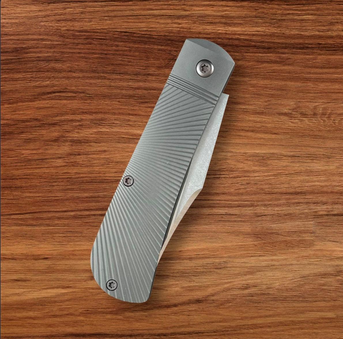 Jack Wolf Knives-Jack Wolf Knives - BENNY'S CLIP - TITANIUM STARBURST - w/ FREE Tumbler-6-Urban Cutlery