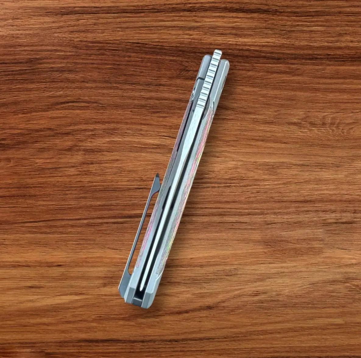 Jack Wolf Knives-Jack Wolf Knives - BIONIC JACK - CAMOCARBON WATERMELON SUGAR - w/ FREE Skiff Bearings-7-Urban Cutlery