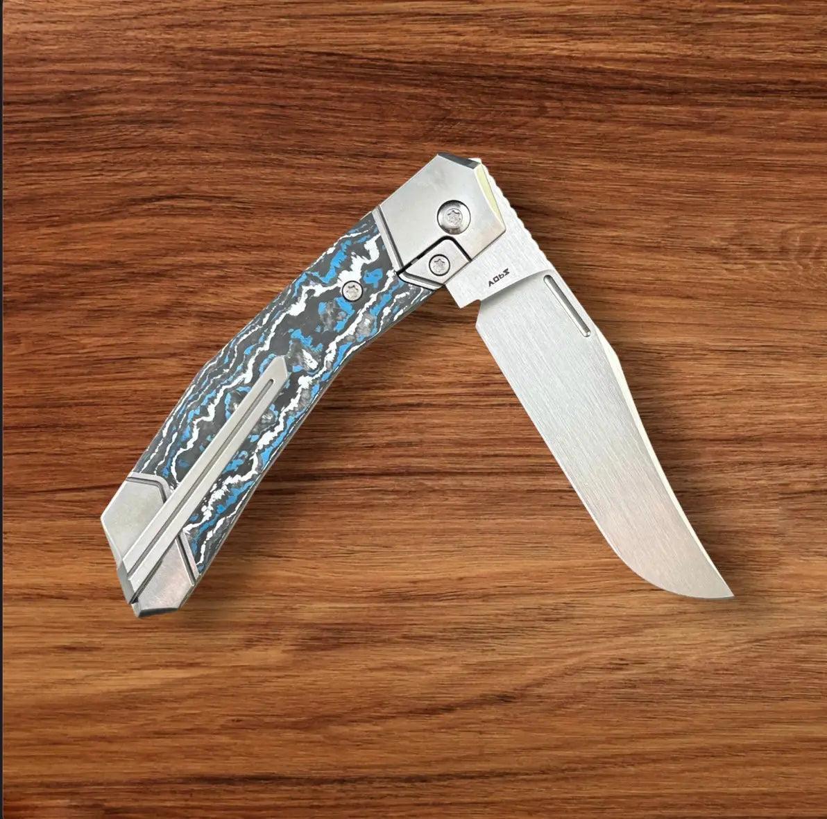 Jack Wolf Knives-Jack Wolf Knives - BIONIC JACK - FAT CARBON FROST - w/ FREE Skiff Bearings-4-Urban Cutlery