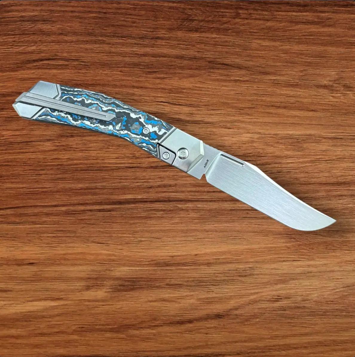 Jack Wolf Knives-Jack Wolf Knives - BIONIC JACK - FAT CARBON FROST - w/ FREE Skiff Bearings-Urban Cutlery