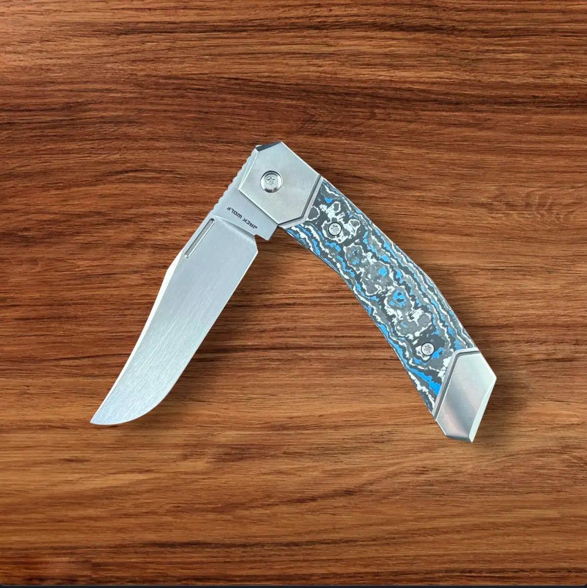 Jack Wolf Knives-Jack Wolf Knives - BIONIC JACK - FAT CARBON FROST - w/ FREE Skiff Bearings-Urban Cutlery