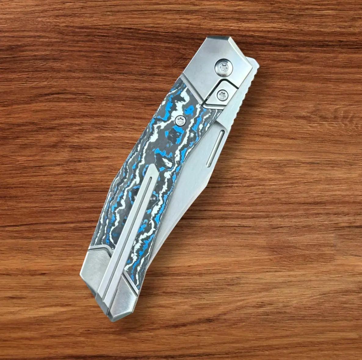 Jack Wolf Knives-Jack Wolf Knives - BIONIC JACK - FAT CARBON FROST - w/ FREE Skiff Bearings-Urban Cutlery