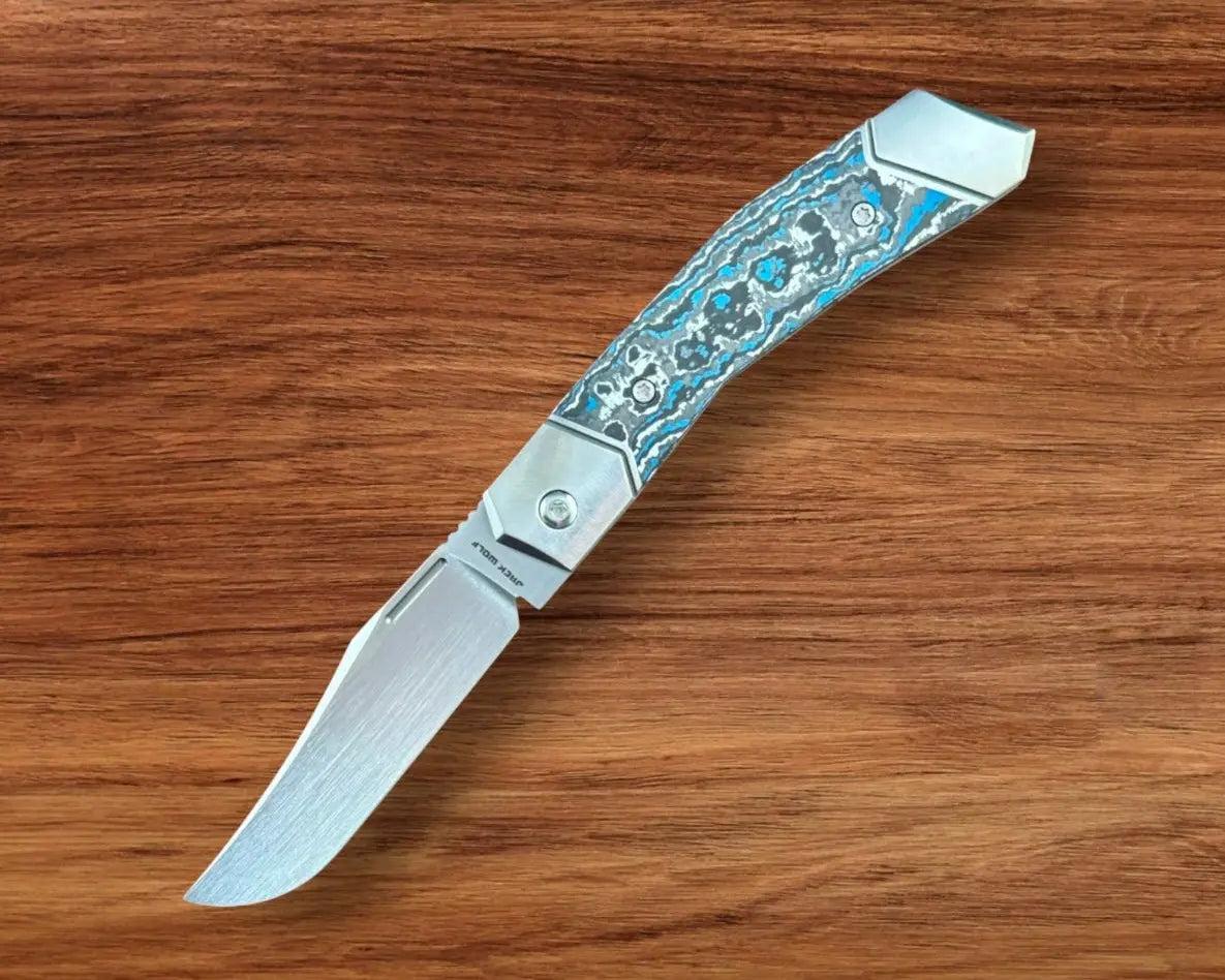 Jack Wolf Knives-Jack Wolf Knives - BIONIC JACK - FAT CARBON FROST - w/ FREE Skiff Bearings-Urban Cutlery