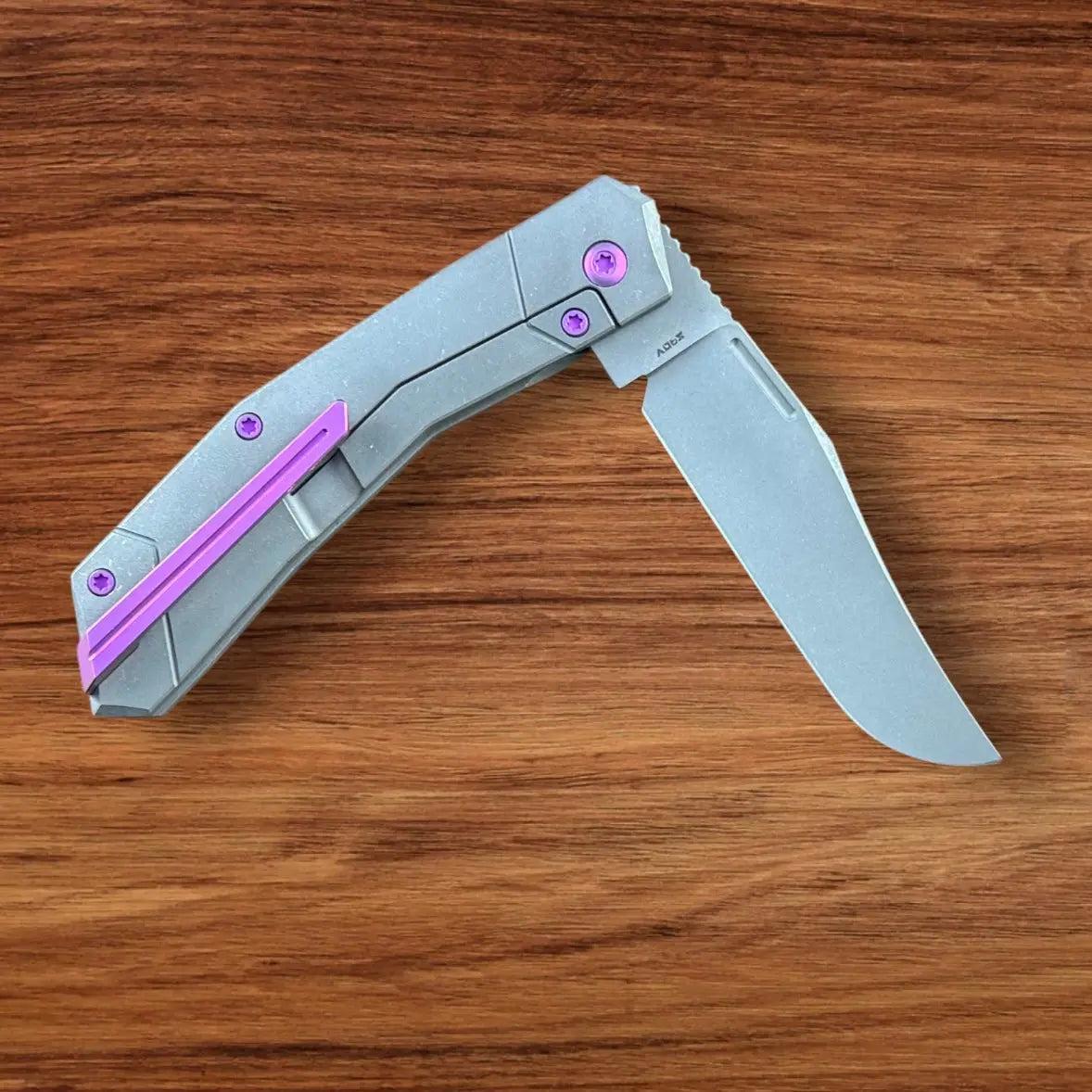 Jack Wolf Knives-Jack Wolf Knives - BIONIC JACK - TIITANIUM STONEWASHED - w/ FREE Skiff Bearings-4-Urban Cutlery