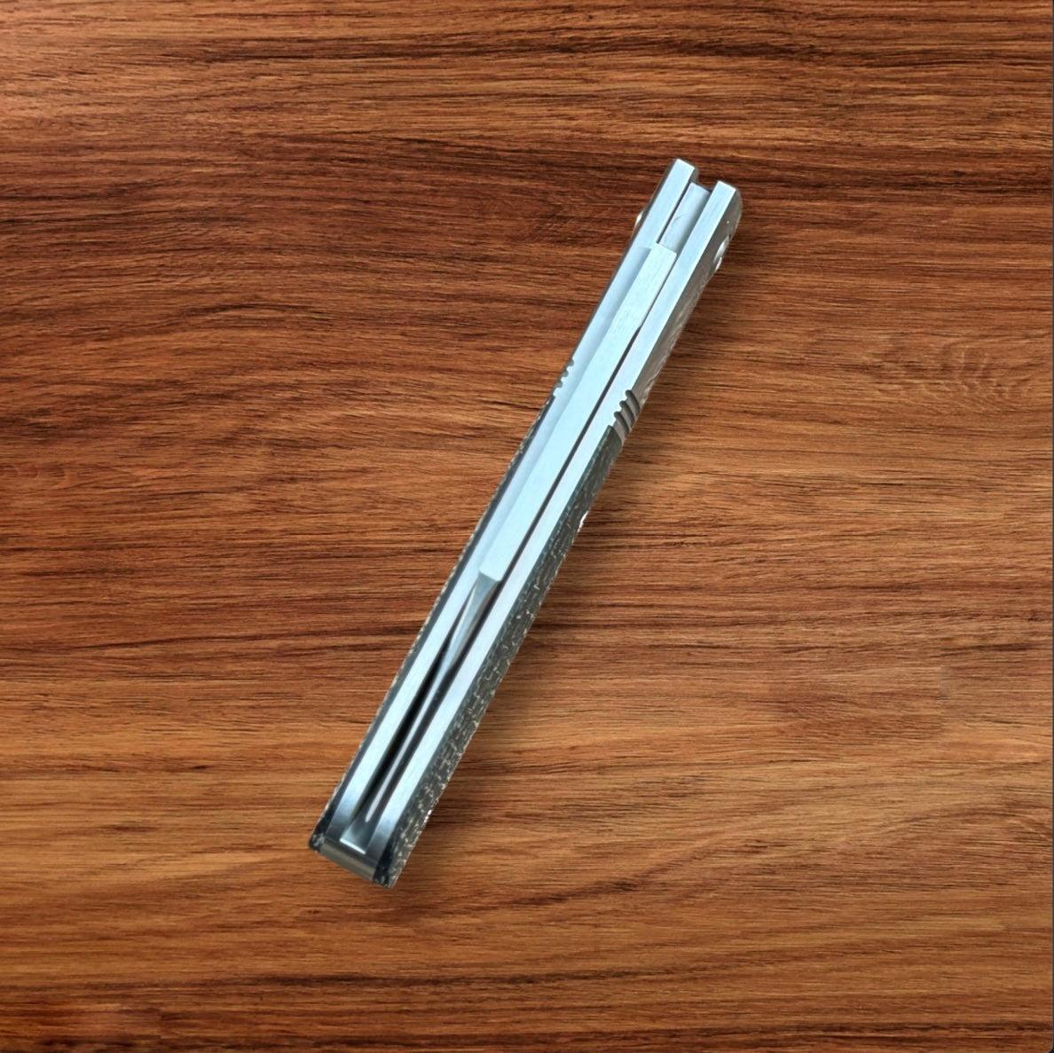 Jack Wolf Knives-Jack Wolf Knives - Big Bro Jack - BLACK BURLAP MICARTA - w/ FREE Steel Bottle-7-Urban Cutlery