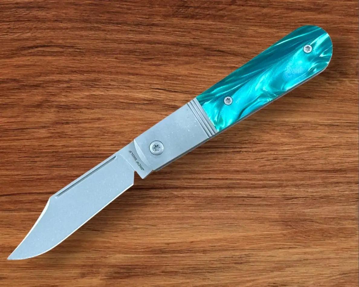 Jack Wolf Knives-Jack Wolf Knives - Big Bro Jack - KIRINITE OZ GREEN - w/ FREE Steel Bottle-1-Urban Cutlery