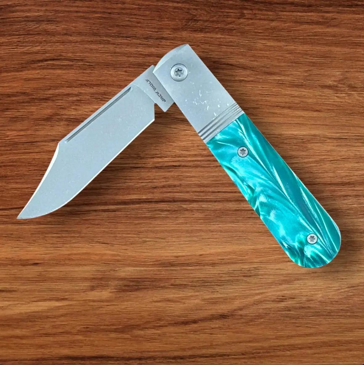 Jack Wolf Knives-Jack Wolf Knives - Big Bro Jack - KIRINITE OZ GREEN - w/ FREE Steel Bottle-Urban Cutlery