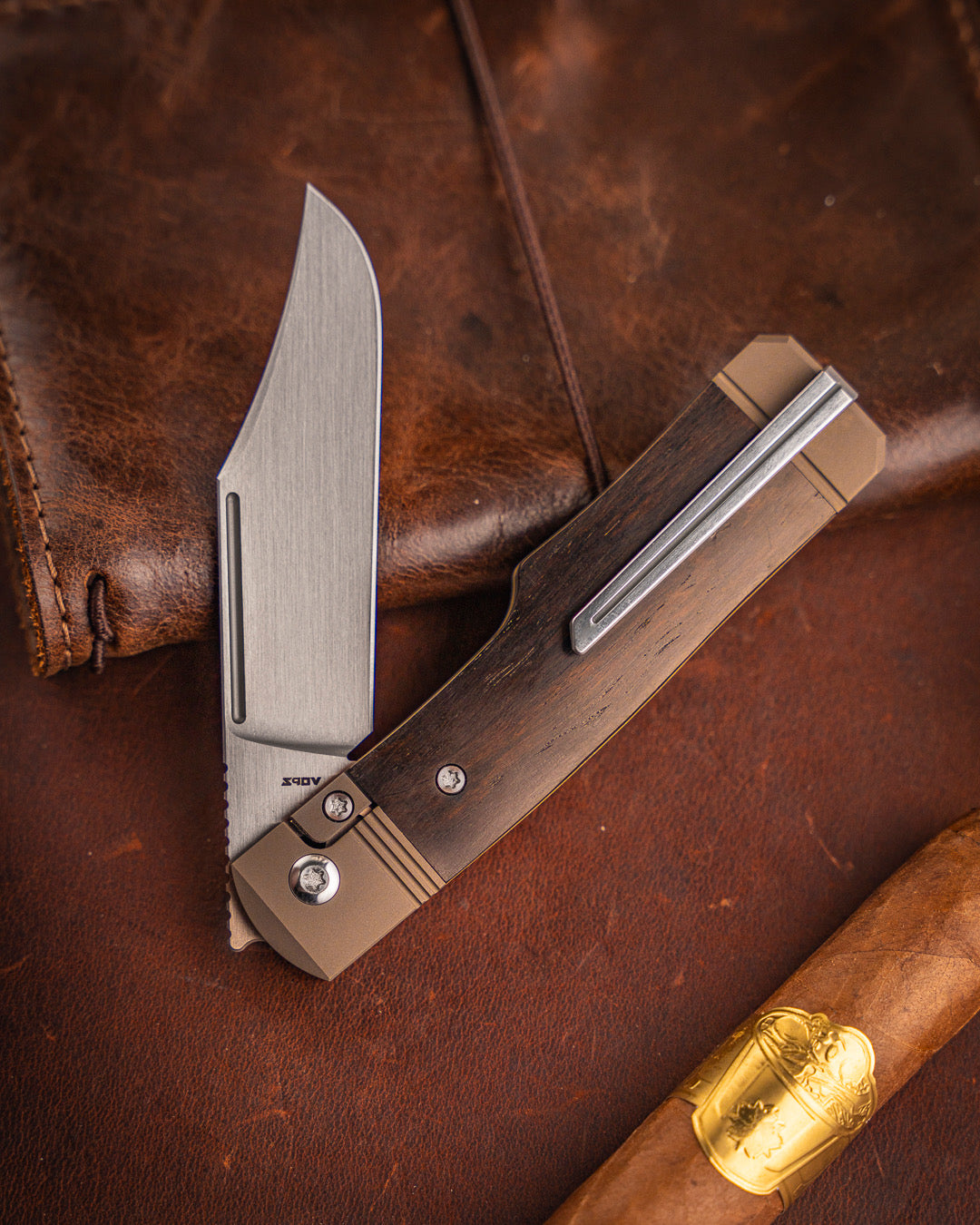 Jack Wolf Knives-Jack Wolf Knives - GUNSLINGER JACK - EBONY WOOD-1-Urban Cutlery