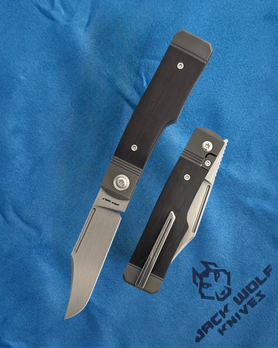 Jack Wolf Knives-Jack Wolf Knives - GUNSLINGER JACK - EBONY WOOD-3-Urban Cutlery