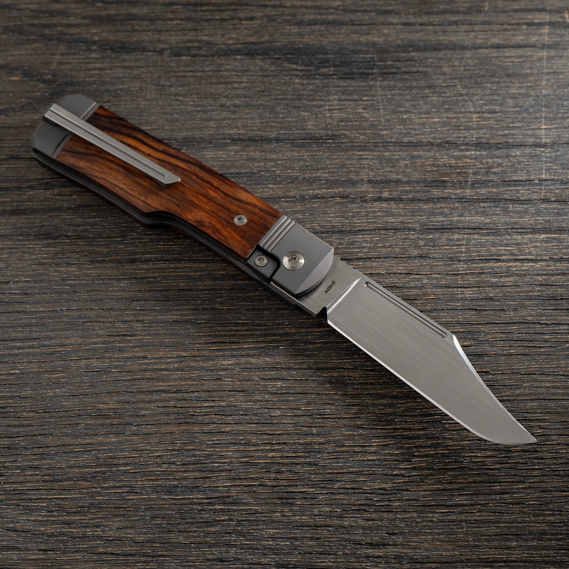 Jack Wolf Knives-Jack Wolf Knives - GUNSLINGER JACK - IRONWOOD HAND SATIN-2-Urban Cutlery