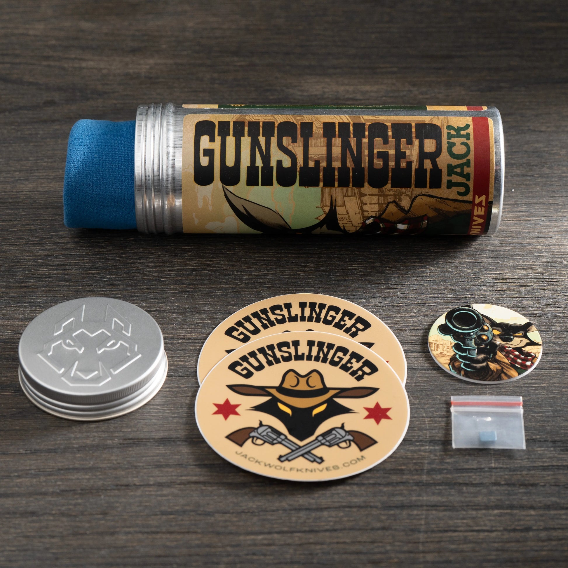 Jack Wolf Knives-Jack Wolf Knives - GUNSLINGER JACK - IRONWOOD HAND SATIN-Urban Cutlery