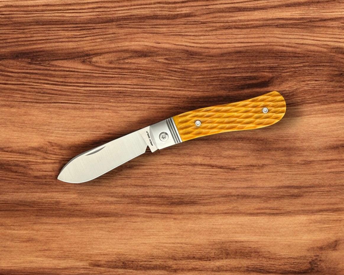 Jack Wolf Knives-Jack Wolf Knives K9 JACK - Steel Series - YELLOW JIGGED BONE-2-Urban Cutlery