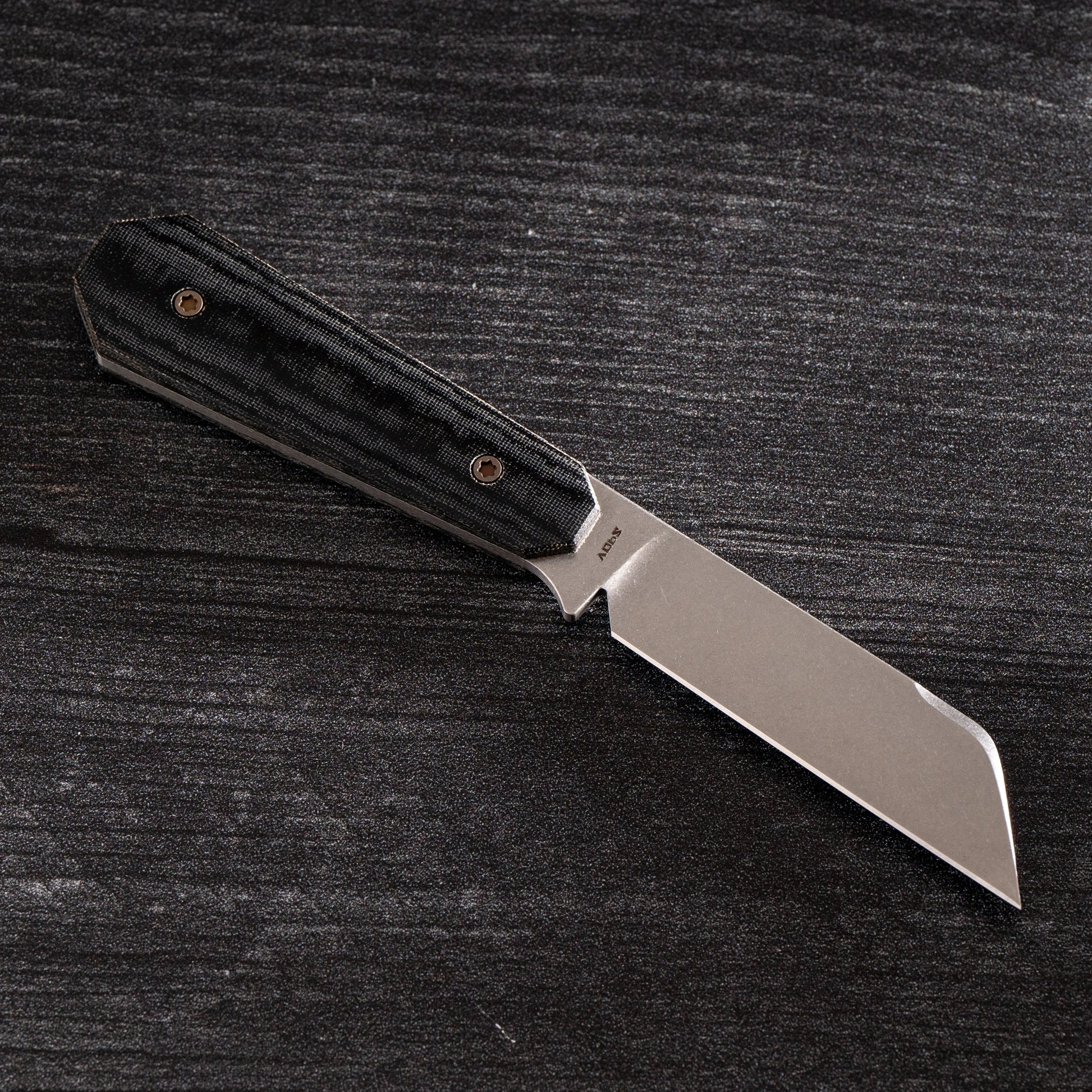 Jack Wolf Knives-Jack Wolf Knives - MIDNIGHT FIXedc - BLACK LINEN MICARTA STONEWASH-Urban Cutlery