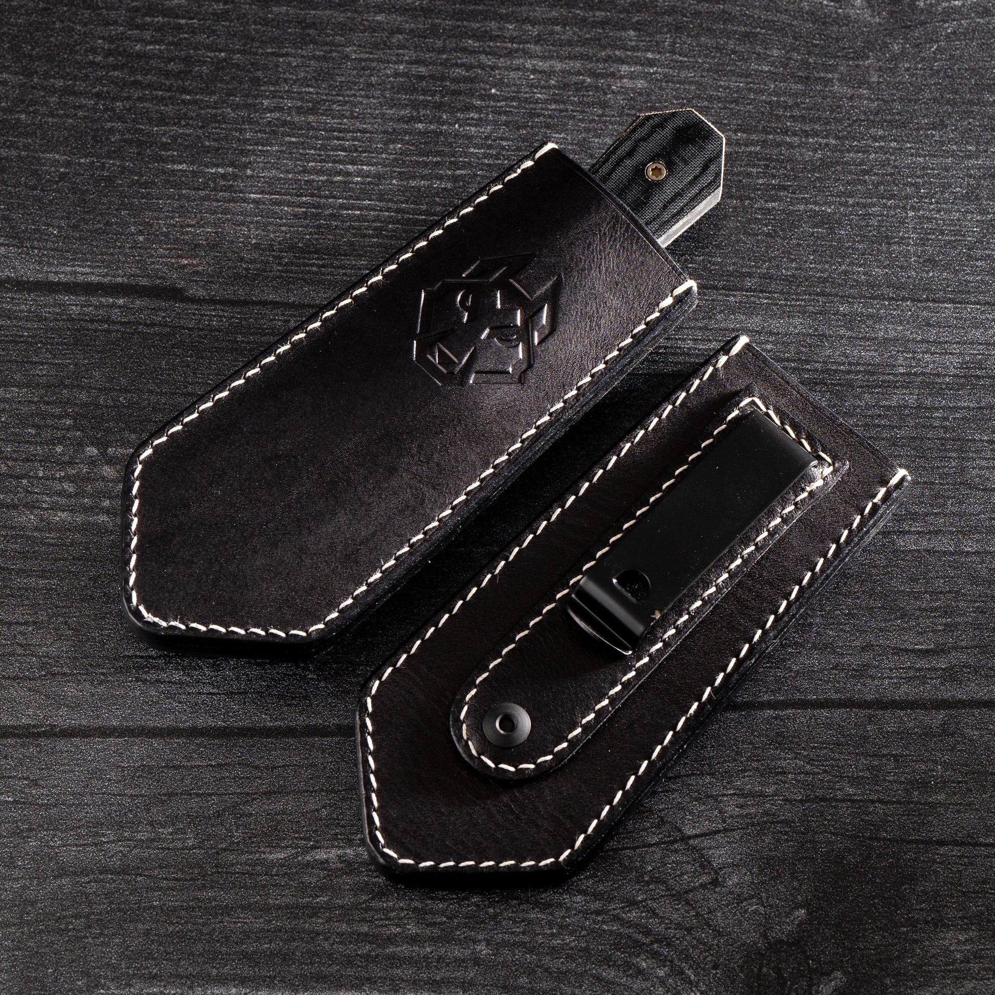 Jack Wolf Knives-Jack Wolf Knives - MIDNIGHT FIXedc - BLACK LINEN MICARTA STONEWASH-Urban Cutlery