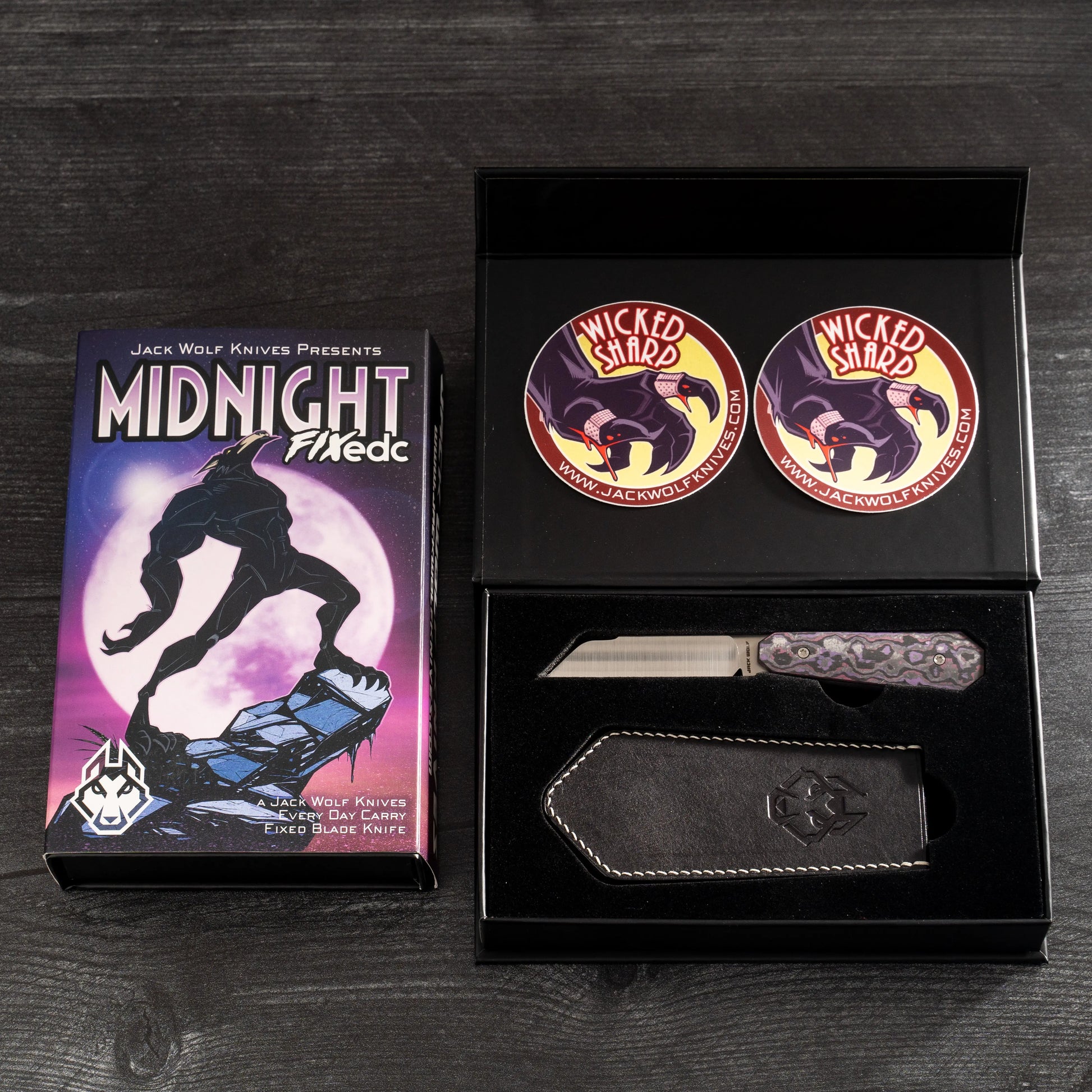 Jack Wolf Knives-Jack Wolf Knives - MIDNIGHT FIXedc - FAT CARBON PURPLE HAZE-Urban Cutlery