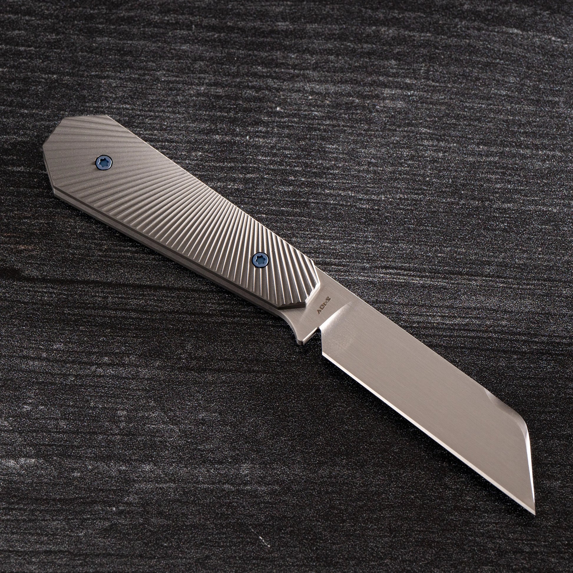 Jack Wolf Knives-Jack Wolf Knives - MIDNIGHT FIXedc - TITANIUM STARBURST HAND SATIN-2-Urban Cutlery