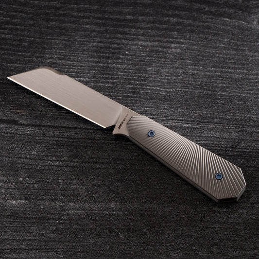 Jack Wolf Knives-Jack Wolf Knives - MIDNIGHT FIXedc - TITANIUM STARBURST HAND SATIN-Urban Cutlery