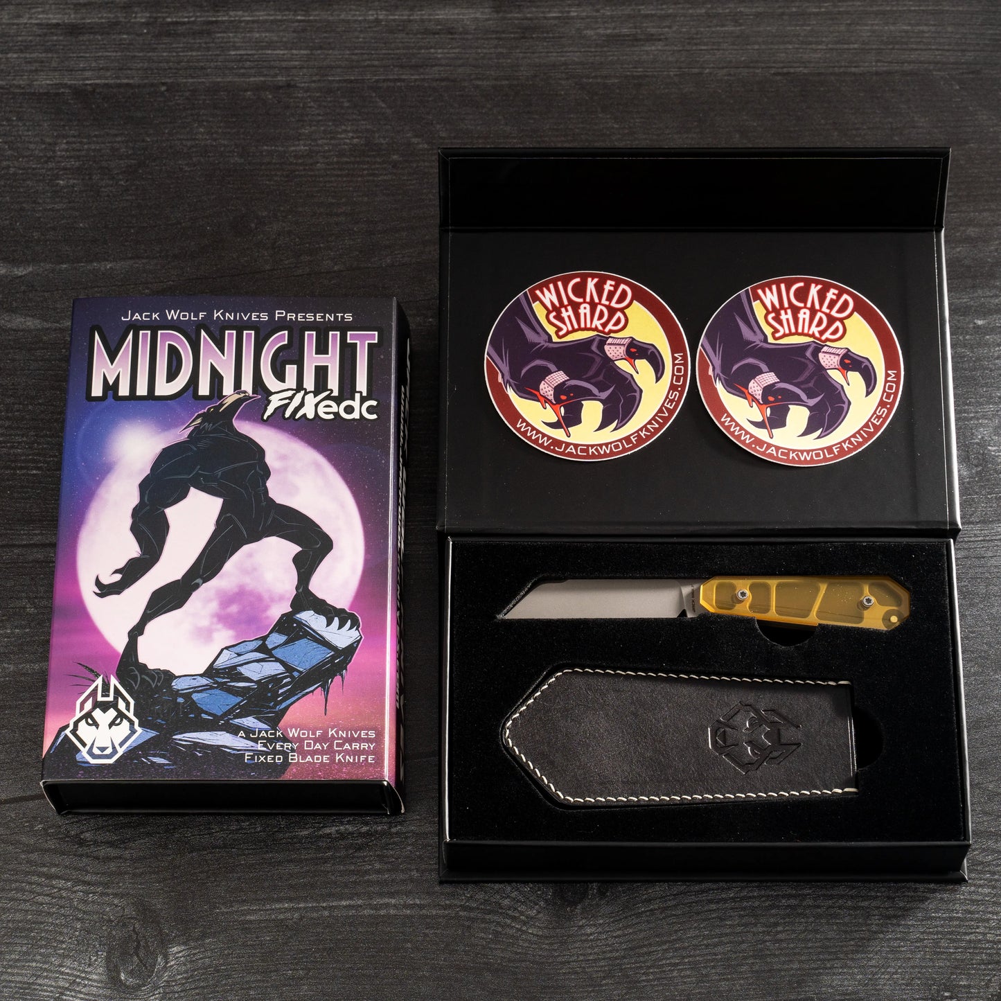 Jack Wolf Knives-Jack Wolf Knives - MIDNIGHT FIXedc - ULTEM BLAST AND TUMBLE-Urban Cutlery