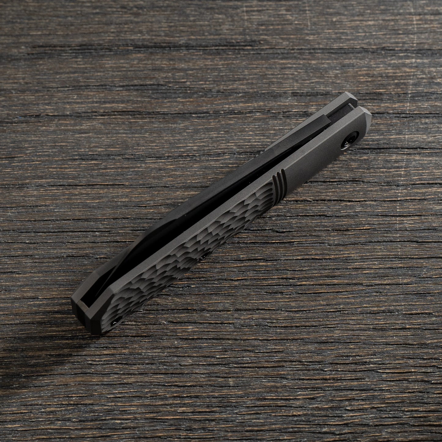 Jack Wolf Knives-Jack Wolf Knives - MIDNIGHT JACK - TITANIUM JIGGED REVERSE TUX-5-Urban Cutlery