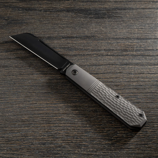 Jack Wolf Knives-Jack Wolf Knives - MIDNIGHT JACK - TITANIUM JIGGED REVERSE TUX-Urban Cutlery