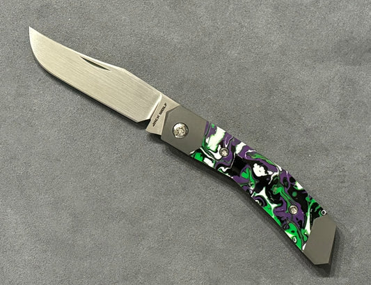Jack Wolf Knives-Jack Wolf Knives - MINI CYBORG JACK - KAOTIC RESIN HAND SATIN-Urban Cutlery