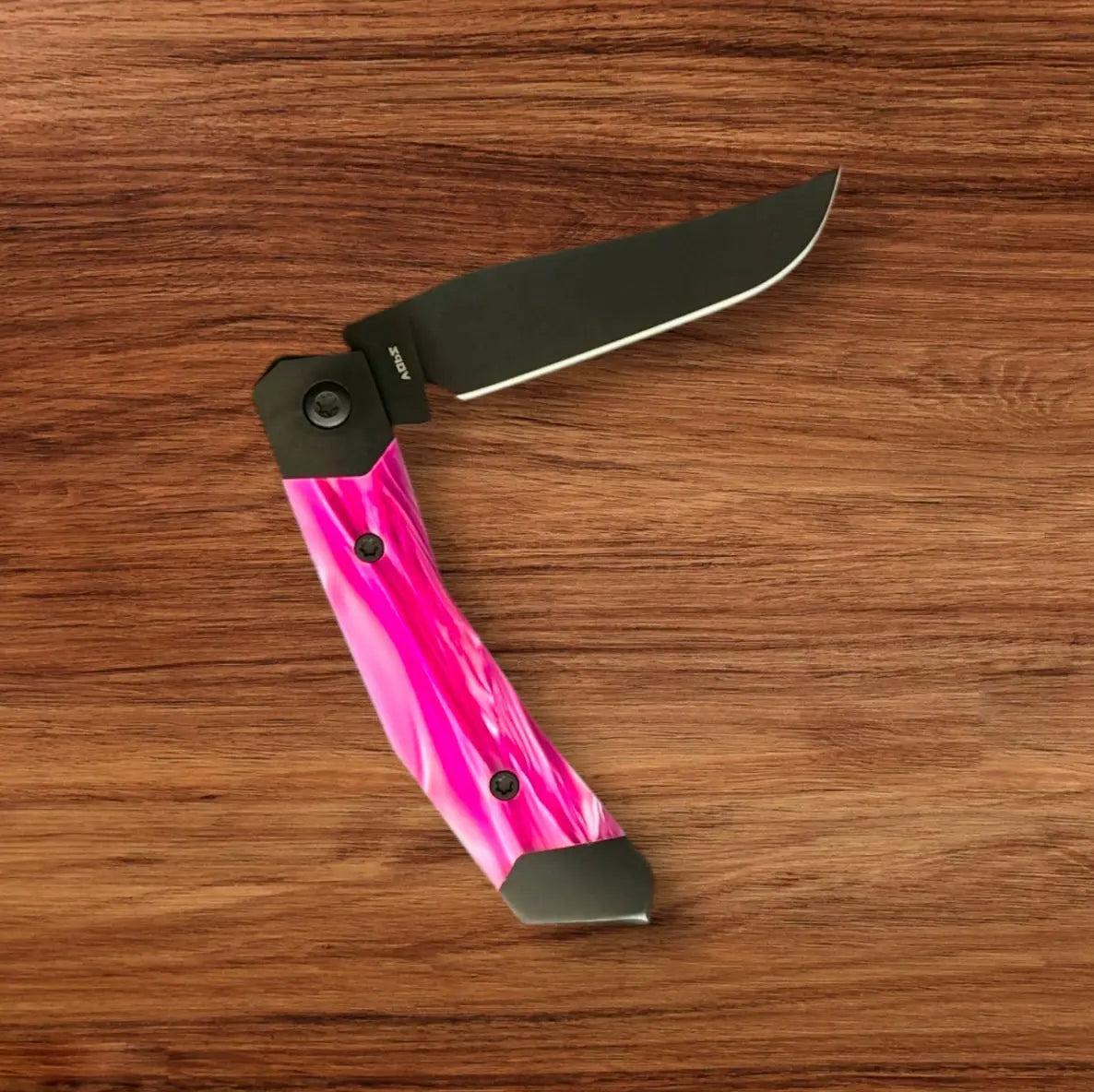Jack Wolf Knives-Jack Wolf Knives - MINI CYBORG JACK - KIRINITE COSMIC PINK DLC-2-Urban Cutlery