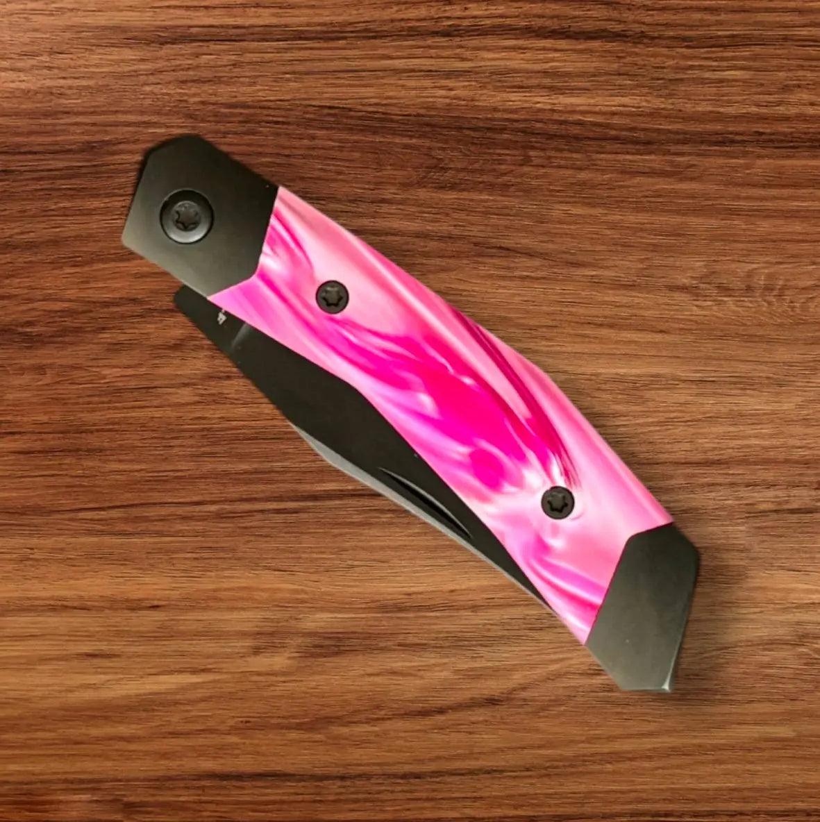 Jack Wolf Knives-Jack Wolf Knives - MINI CYBORG JACK - KIRINITE COSMIC PINK DLC-3-Urban Cutlery