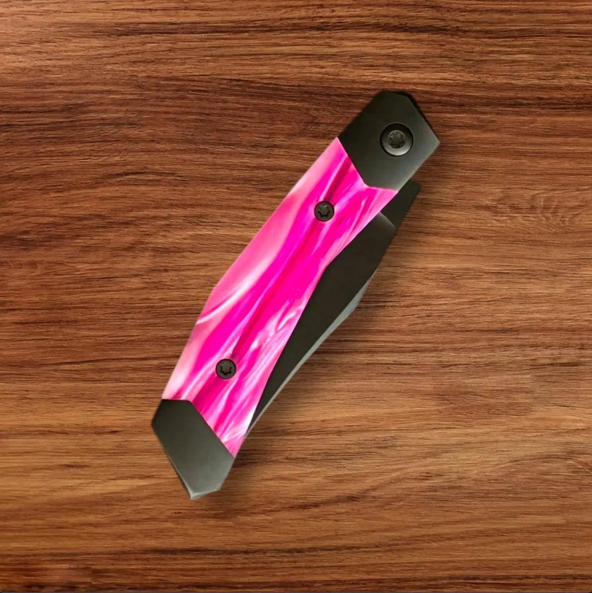 Jack Wolf Knives-Jack Wolf Knives - MINI CYBORG JACK - KIRINITE COSMIC PINK DLC-4-Urban Cutlery