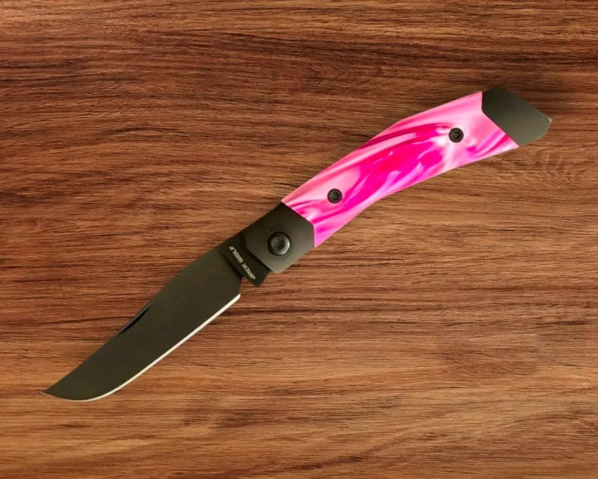 Jack Wolf Knives-Jack Wolf Knives - MINI CYBORG JACK - KIRINITE COSMIC PINK DLC-Urban Cutlery