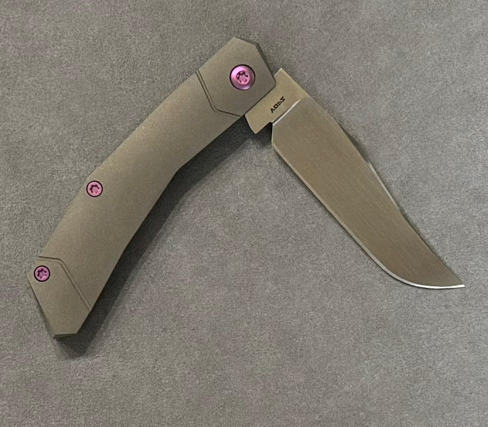 Jack Wolf Knives-Jack Wolf Knives - MINI CYBORG JACK - TITANIUM SMOOTH HAND SATIN-2-Urban Cutlery