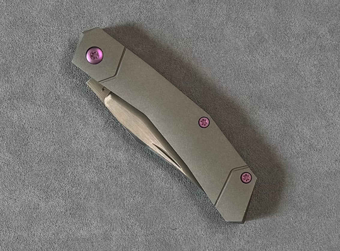 Jack Wolf Knives-Jack Wolf Knives - MINI CYBORG JACK - TITANIUM SMOOTH HAND SATIN-Urban Cutlery
