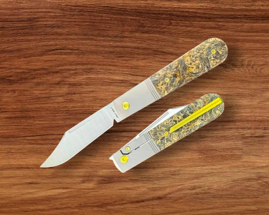 Jack Wolf Knives-Jack Wolf Knives - PRIMO JACK - FAT CARBON DARK MATTER GOLD-1-Urban Cutlery