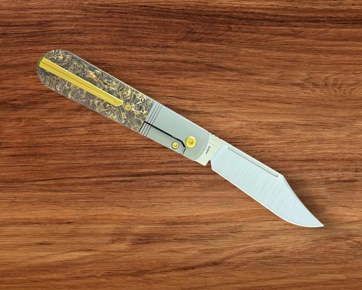 Jack Wolf Knives-Jack Wolf Knives - PRIMO JACK - FAT CARBON DARK MATTER GOLD-Urban Cutlery