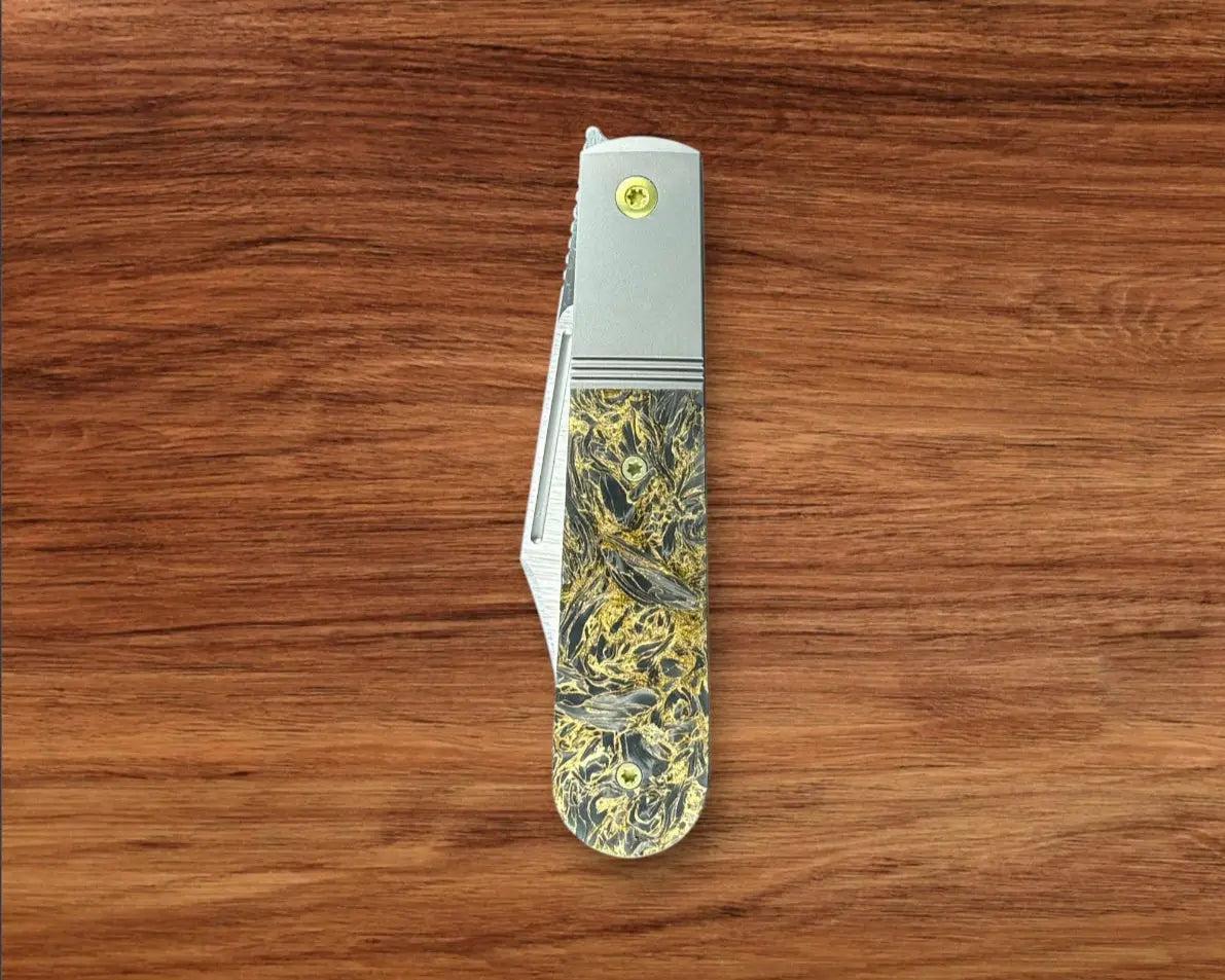 Jack Wolf Knives-Jack Wolf Knives - PRIMO JACK - FAT CARBON DARK MATTER GOLD-Urban Cutlery