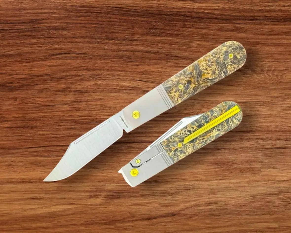 Jack Wolf Knives-Jack Wolf Knives - PRIMO JACK - FAT CARBON DARK MATTER GOLD-Urban Cutlery