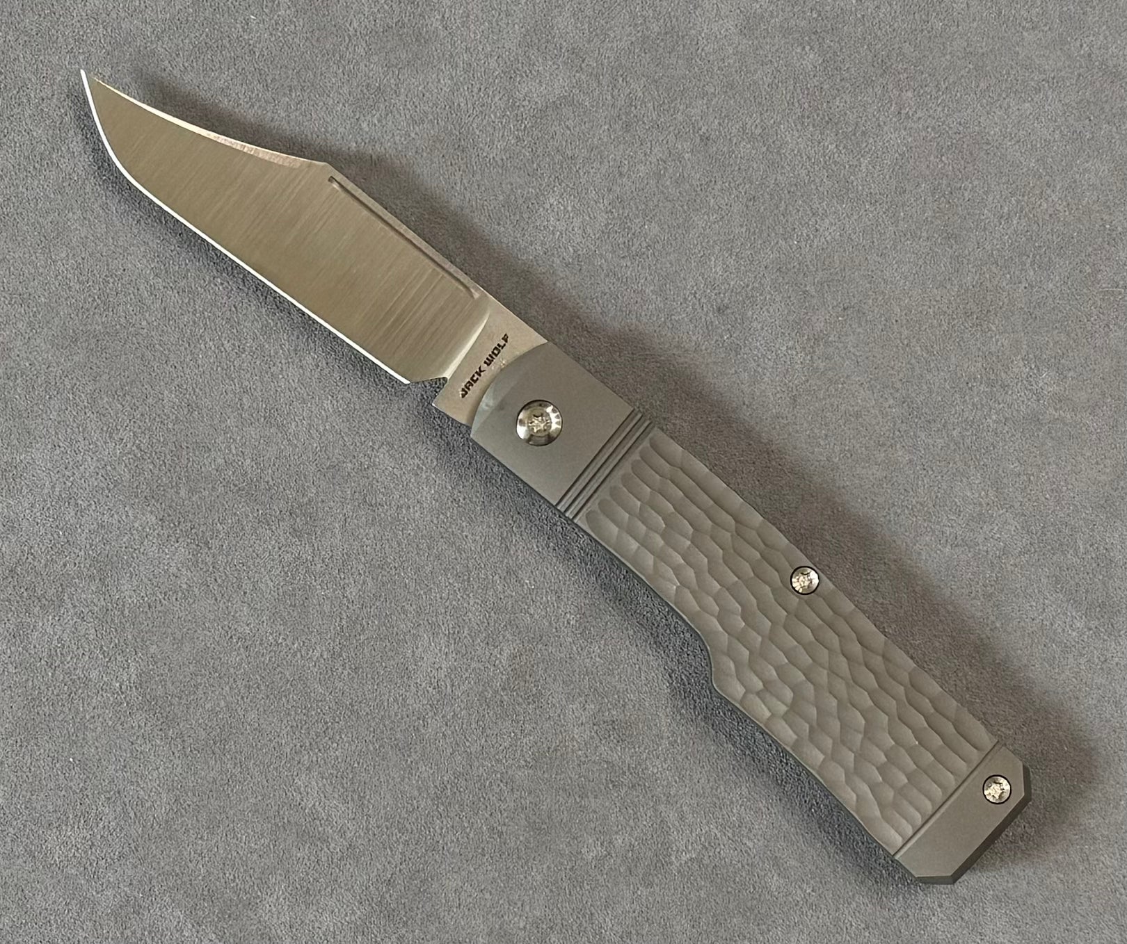 Jack Wolf Knives-Jack Wolf Knives - SHARPSHOOTER JACK - TITANIUM JIGGED-1-Urban Cutlery