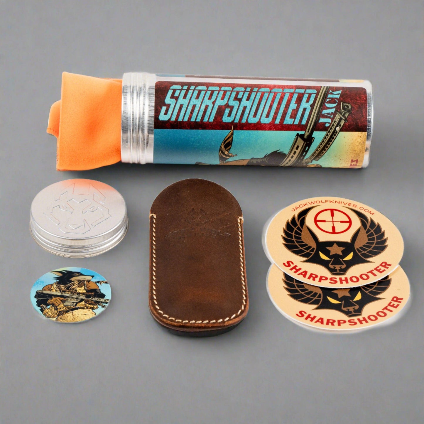 Jack Wolf Knives-Jack Wolf Knives - SHARPSHOOTER JACK - TITANIUM JIGGED-6-Urban Cutlery